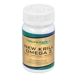 NATURE KARE WELLNESS Krill Omega 60 Perlas. Contribuye al funcionamiento normal del corazón, metabolismo lipídico y homocisteína.