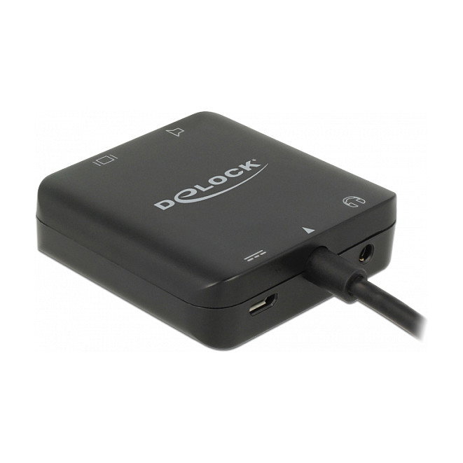 DeLOCK Extractor de Audio HDMI 4K 60 Hz, 63276, Hasta 3840x2160 Pixeles 2160p, Negro, HDMI Macho a Hembra, 6 Gbit/s