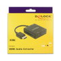 DeLOCK Extractor de Audio HDMI 4K 60 Hz, 63276, Hasta 3840x2160 Pixeles 2160p, Negro, HDMI Macho a Hembra, 6 Gbit/s
