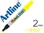Artline Rotulador para Cristal Glass Marker Amarillo Fluor, Borrable en Seco o Húmedo, Punta Redonda 2mm