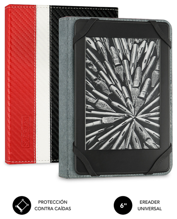 Subblim Clever Ebook Case 6 pulgadas Rojo/Negro Subblim Clever Ebook Case 6 pulgadas Rojo/Negro