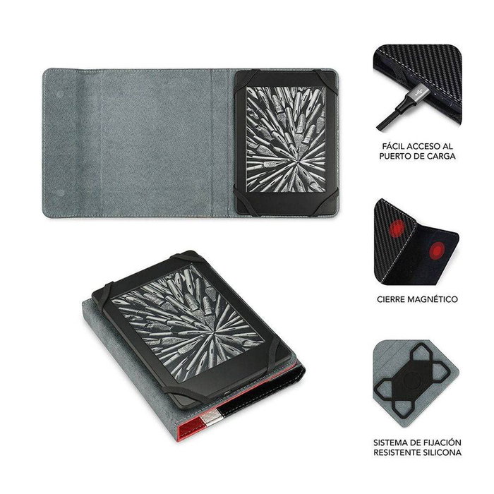 Subblim Clever Ebook Case 6 pulgadas Rojo/Negro Subblim Clever Ebook Case 6 pulgadas Rojo/Negro