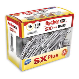 Fischer 553436 Taco SX Plus Ø10 x 50 mm, Caja 30 uds. Nylon para Hormigón, Ladrillo Hueco/Macizo