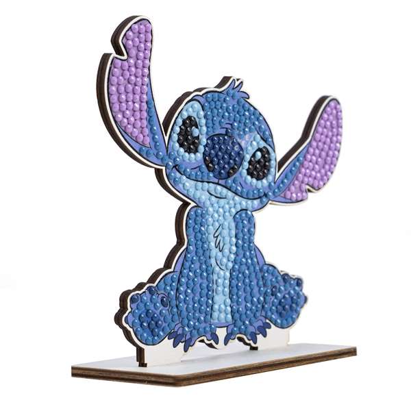 Crayola Kit Creativo Crystal Art Buddy, Diamantes Brillantes XL con Diseño de Stich, 22x16 cm