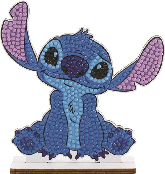 Crayola Kit Creativo Crystal Art Buddy, Diamantes Brillantes XL con Diseño de Stich, 22x16 cm