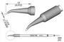 JBC TOOLS Pico acodado cono truncado 0,6mm