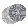 Versa Salvamantel Redondo Gris Y Blanco 38 cm (6 Unidades)