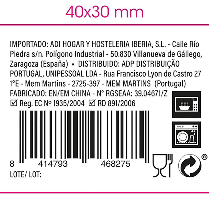 Tapa Aceituna Porcelana Gastro Fun Quid 10,5x3 cm (12 Unidades)