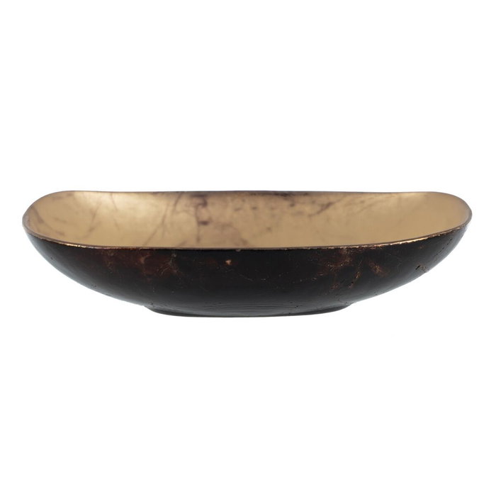 Ixia Bowl Decorativo de Cristal Marrón-Negro (Pack de 2) de 10 x 15,50 x 4 cm