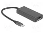 DeLOCK Adaptador USB Tipo C a HDMI y DisplayPort 8K 64316, Gris