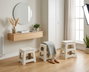 Confortime Taburete Plegable White 39.5x33x45.5 cm