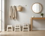 Confortime Taburete Plegable White 39.5x33x45.5 cm