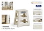 Confortime Taburete Plegable White 39.5x33x45.5 cm