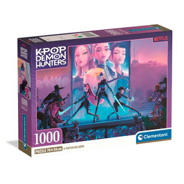 Clementoni Puzzle 1000 Piezas 37121 Demon Hunters K-Pop, Tamaño Final 70x50 cm, +14 años
