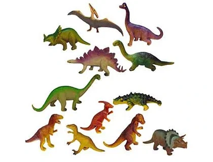 Miniland Bote con Asa de 12 Figuras de Dinosaurios