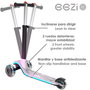 EEZI Patinete de 3 ruedas blanco con luces personalizables