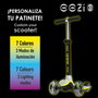 EEZI Patinete de 3 ruedas blanco con luces personalizables