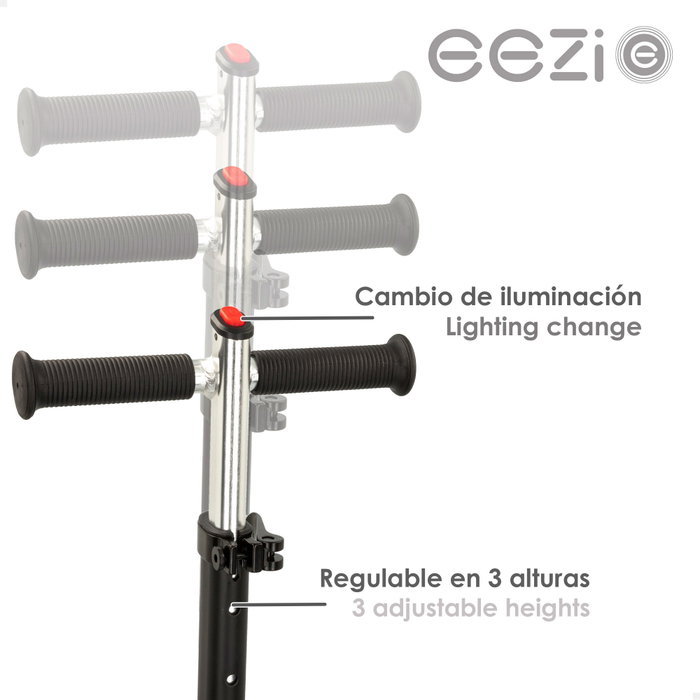 EEZI Patinete de 3 ruedas blanco con luces personalizables