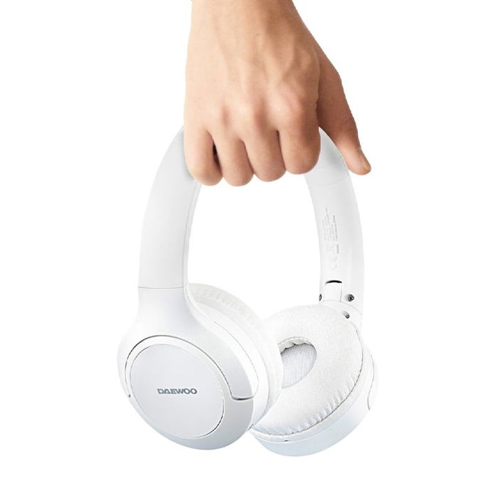 Daewoo Auricular de Diadema Bluetooth, Inalámbrico, Blanco