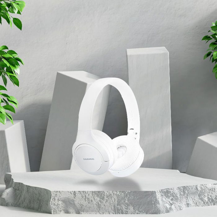 Daewoo Auricular de Diadema Bluetooth, Inalámbrico, Blanco