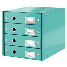Modulo 4 Cajones Leitz Click&Store Plegable Turquesa