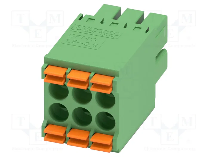 PHOENIX CONTACT DFMC1.5/3-ST-3.5 COMBICON S Conector de Bloque de Bornas Desmontable de 3 Pines PHOENIX CONTACT DFMC1.5/3-ST-3.5 COMBICON S Conector de Bloque de Bornas Desmontable de 3 Pines