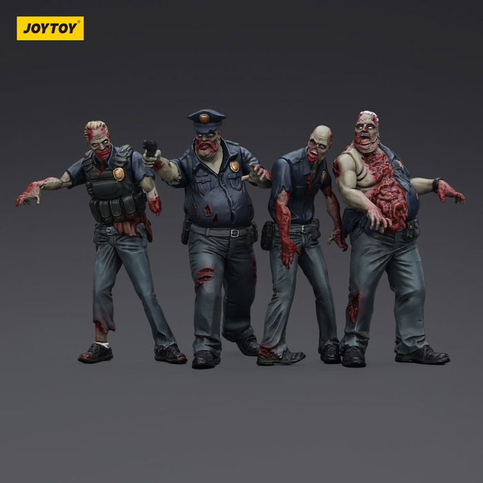 Zombie Pack de 4 Figuras Dark Source Police (Male) 8 cm Zombie Pack de 4 Figuras Dark Source Police (Male) 8 cm