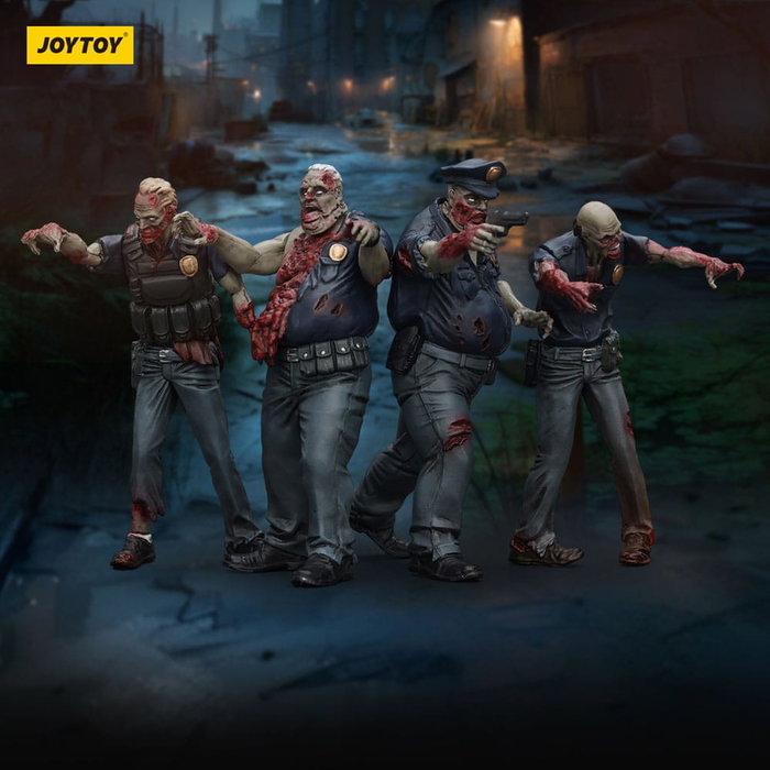 Zombie Pack de 4 Figuras Dark Source Police (Male) 8 cm Zombie Pack de 4 Figuras Dark Source Police (Male) 8 cm