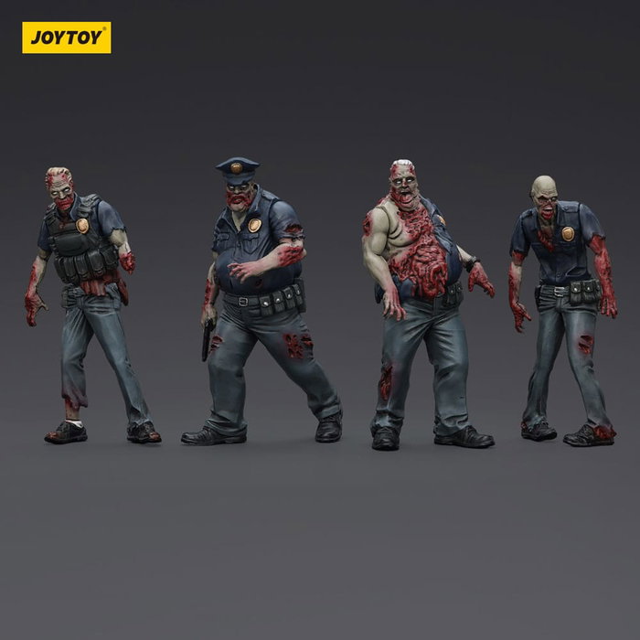 Zombie Pack de 4 Figuras Dark Source Police (Male) 8 cm Zombie Pack de 4 Figuras Dark Source Police (Male) 8 cm