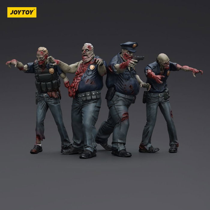 Zombie Pack de 4 Figuras Dark Source Police (Male) 8 cm Zombie Pack de 4 Figuras Dark Source Police (Male) 8 cm