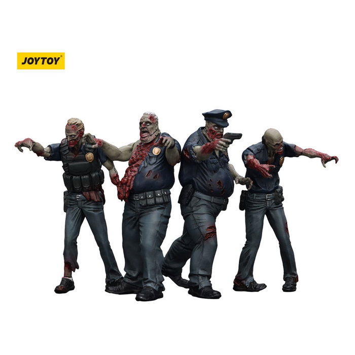 Zombie Pack de 4 Figuras Dark Source Police (Male) 8 cm Zombie Pack de 4 Figuras Dark Source Police (Male) 8 cm
