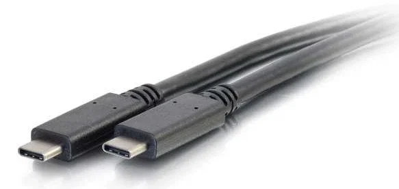 C2G Cable USB C 1m 88848 USB 3.2 Gen 2 (10 Gbps) Macho/Macho con Soporte 4K, DisplayPort Alt Mode y Carga de 60W, Negro