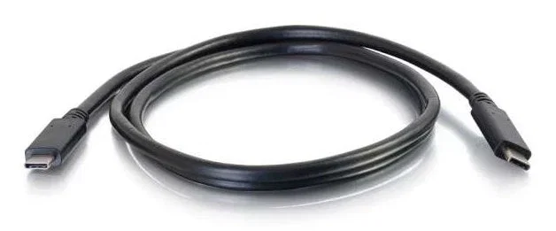 C2G Cable USB C 1m 88848 USB 3.2 Gen 2 (10 Gbps) Macho/Macho con Soporte 4K, DisplayPort Alt Mode y Carga de 60W, Negro