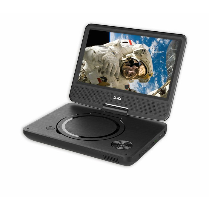 Djix PVS906-20 Reproductor de DVD Portátil de 9 Pulgadas con Pantalla Giratoria, USB y Lector SD - Negro Djix PVS906-20 Reproductor de DVD Portátil de 9 Pulgadas con Pantalla Giratoria, USB y Lector SD - Negro