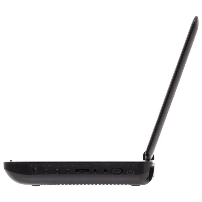 D-JIX PVS906-20 Reproductor de DVD Portátil con Pantalla Giratoria de 9 Pulgadas, USB y Lector SD - Negro