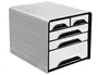 Cep Fichero Cajones Sobremesa Mixtos Blanco/Negro 5 Cajones 360x288x270 mm