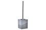 DKD Home Decor Escobillero Scandi Gris Plateado Resina Inox 9.5 x 37 x 9.5 cm