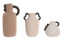 DKD Home Decor Set de 3 Jarrones de Gres Multicolor con Asa