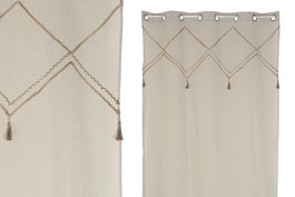 DKD Home Decor Cortina de Algodón Natural 140x260 cm
