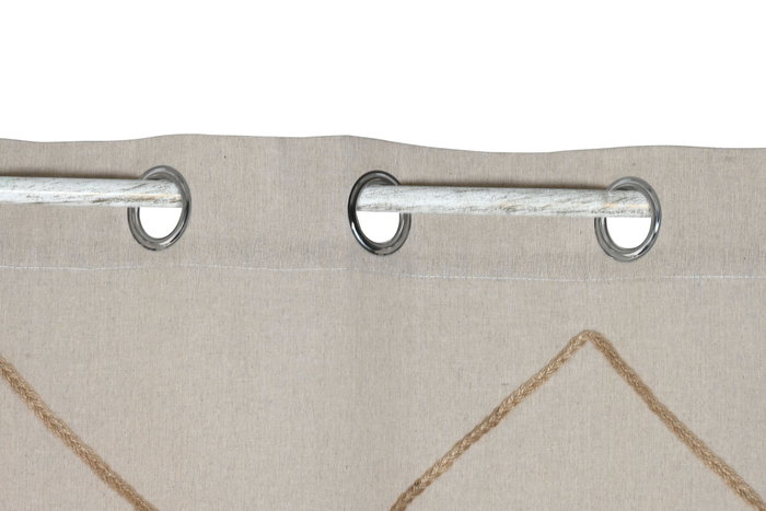 DKD Home Decor Cortina de Algodón Natural 140x260 cm