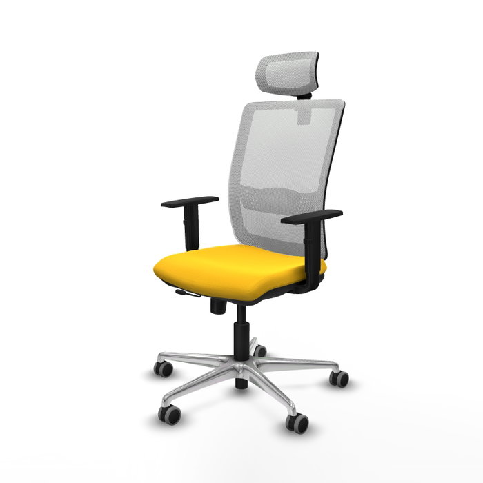 PIQUERAS Y CRESPO Silla de oficina Haches Sincro/Traslack Amarillo/Blanco