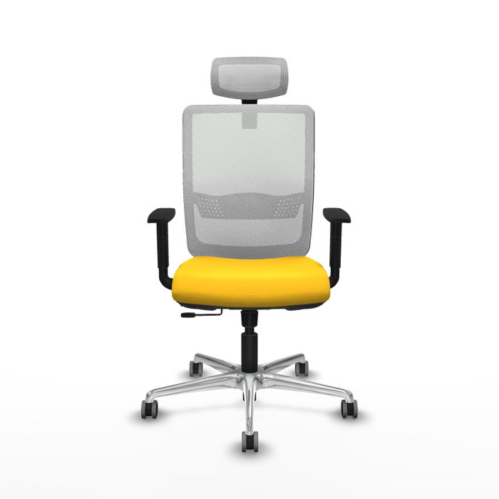 PIQUERAS Y CRESPO Silla de oficina Haches Sincro/Traslack Amarillo/Blanco