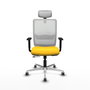 PIQUERAS Y CRESPO Silla de oficina Haches Sincro/Traslack Amarillo/Blanco