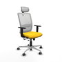 PIQUERAS Y CRESPO Silla de oficina Haches Sincro/Traslack Amarillo/Blanco