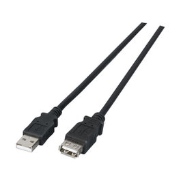 EFB Elektronik Cable de extensión USB A a USB A K5205.3, 3 m, Negro