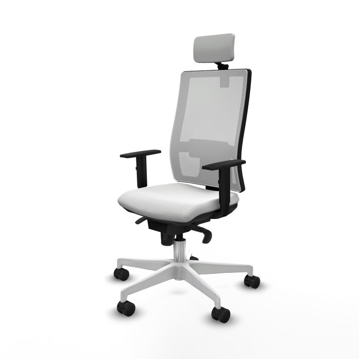 PIQUERAS Y CRESPO Silla de oficina Horna Blanca con mecanismo Sincro PIQUERAS Y CRESPO Silla de oficina Horna Blanca con mecanismo Sincro
