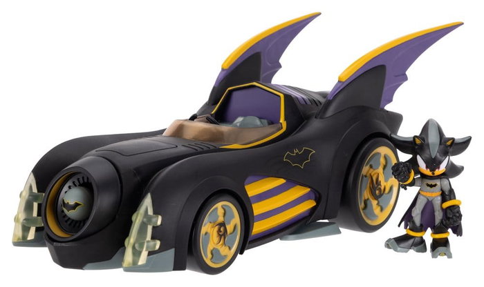 Jakks Pacific Figura Vehículo Batmobile Batman con Shadow Sonic 6 cm para niños 3 años, PVC