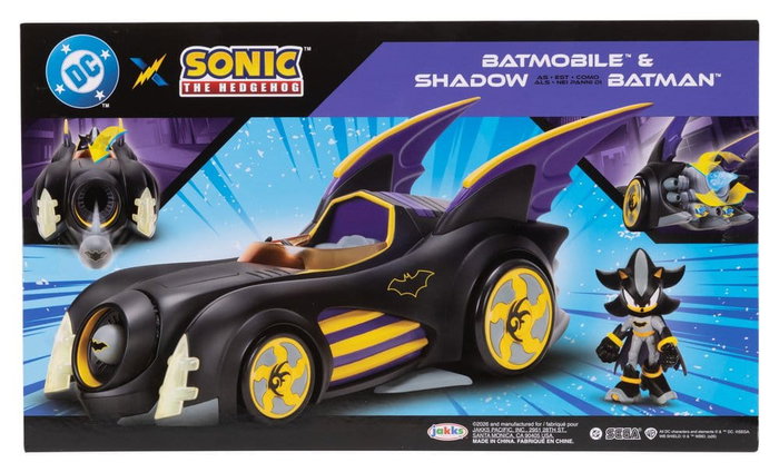 Jakks Pacific Figura Vehículo Batmobile Batman con Shadow Sonic 6 cm para niños 3 años, PVC