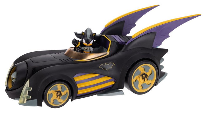 Jakks Pacific Figura Vehículo Batmobile Batman con Shadow Sonic 6 cm para niños 3 años, PVC