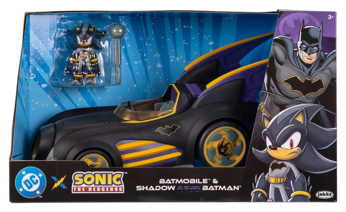 Jakks Pacific Figura Vehículo Batmobile Batman con Shadow Sonic 6 cm para niños 3 años, PVC